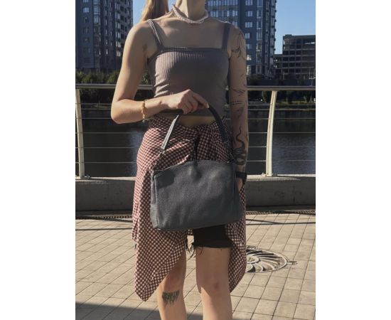 Купить Сумка на плечо из натуральной кожи для женщин Vintage 23009 Синий, фото , изображение 15, характеристики, отзывы