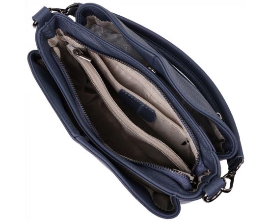 Купить Сумка на плечо из натуральной кожи для женщин Vintage 23009 Синий, фото , изображение 7, характеристики, отзывы
