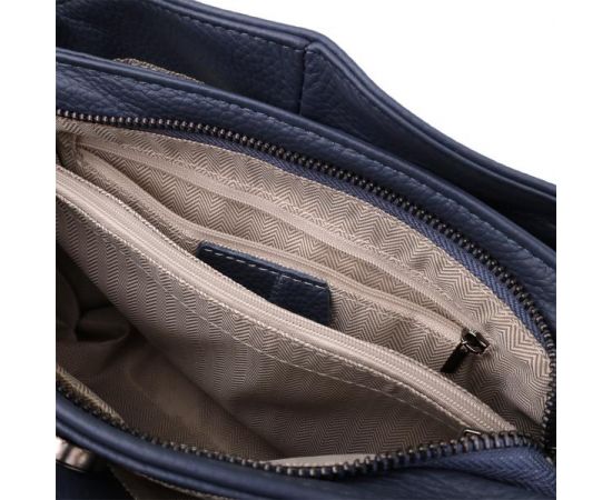 Купить Сумка на плечо из натуральной кожи для женщин Vintage 23009 Синий, фото , изображение 8, характеристики, отзывы