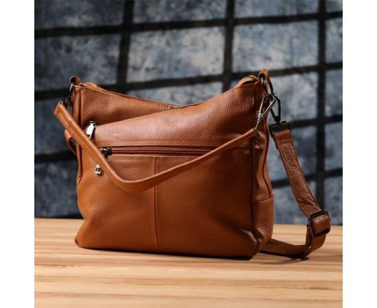 Придбати Женская сумка на два отделения из натуральной кожи Vintage 23012 Коричневый, image , зображення 11, характеристики, відгуки