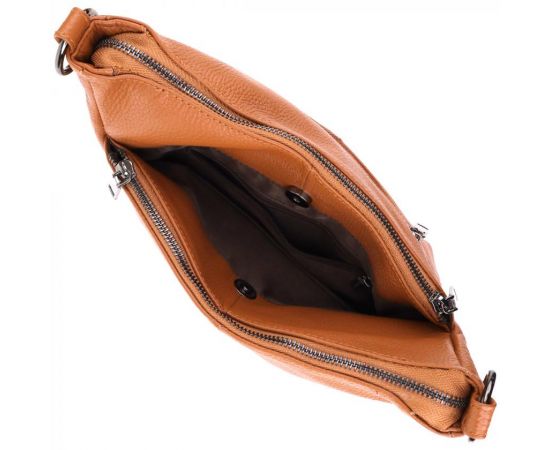 Придбати Женская сумка на два отделения из натуральной кожи Vintage 23012 Коричневый, image , зображення 6, характеристики, відгуки