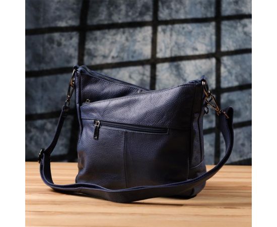 Купить Сумка для женщин на два отделения из натуральной кожи Vintage 23013 Синий, фото , изображение 12, характеристики, отзывы