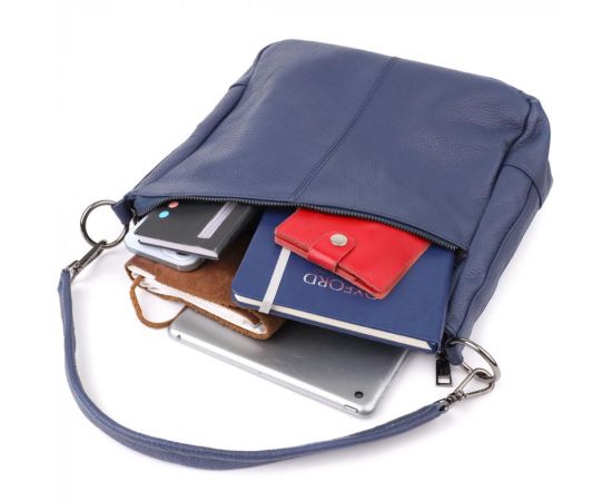 Купить Сумка для женщин на два отделения из натуральной кожи Vintage 23013 Синий, фото , изображение 10, характеристики, отзывы