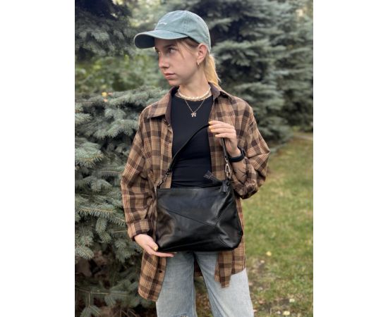 Купить Небольшая женская сумка с двумя ремешками из натуральной кожи Vintage 23014 Черный, фото , изображение 14, характеристики, отзывы