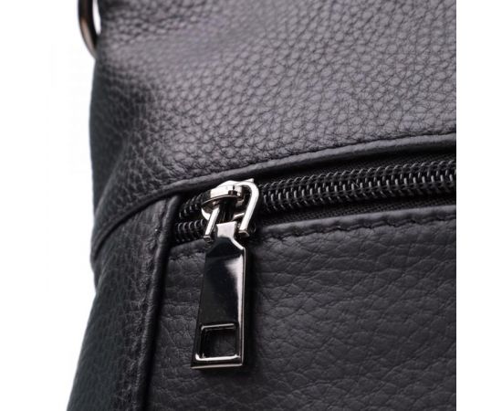 Купить Небольшая женская сумка с двумя ремешками из натуральной кожи Vintage 23014 Черный, фото , изображение 7, характеристики, отзывы