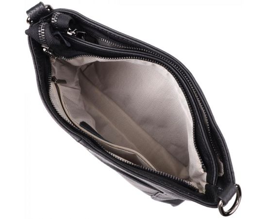 Купить Небольшая женская сумка с двумя ремешками из натуральной кожи Vintage 23014 Черный, фото , изображение 8, характеристики, отзывы