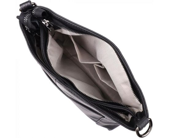 Купить Небольшая женская сумка с двумя ремешками из натуральной кожи Vintage 23014 Черный, фото , изображение 9, характеристики, отзывы