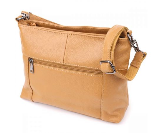 Придбати Женская сумка на два отделения из натуральной кожи Vintage 23015 Светло-коричневый, image , зображення 2, характеристики, відгуки