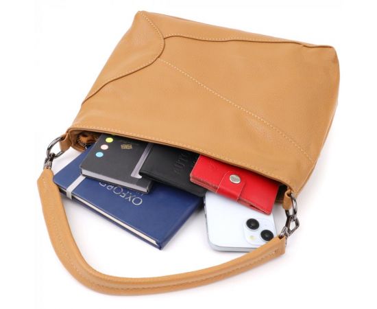 Придбати Женская сумка на два отделения из натуральной кожи Vintage 23015 Светло-коричневый, image , зображення 9, характеристики, відгуки