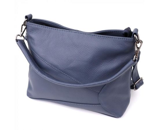 Придбати Женская сумка на два отделения из натуральной кожи Vintage 23016 Синий, image , характеристики, відгуки