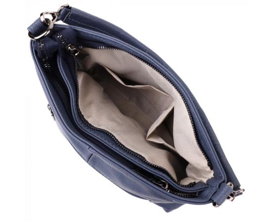 Придбати Женская сумка на два отделения из натуральной кожи Vintage 23016 Синий, image , зображення 7, характеристики, відгуки