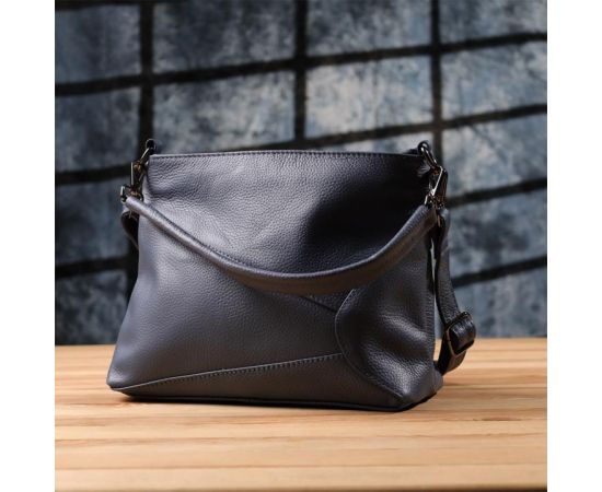 Придбати Женская сумка на два отделения из натуральной кожи Vintage 23016 Синий, image , зображення 10, характеристики, відгуки