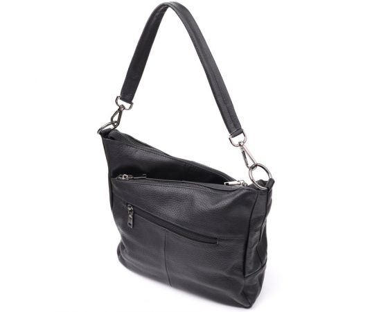 Купить Женская сумка с двумя ремешками из натуральной кожи Vintage 23053 Черный, фото , изображение 2, характеристики, отзывы