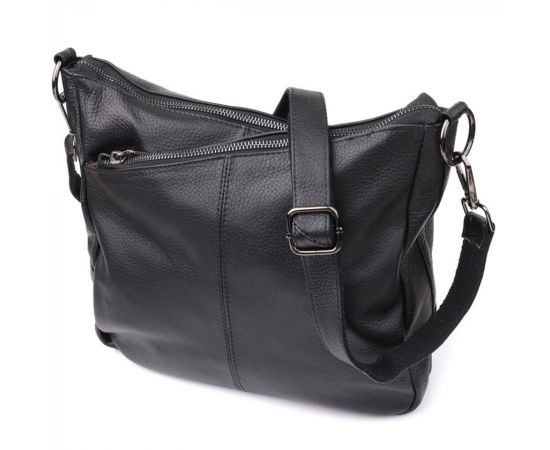 Купить Женская сумка с двумя ремешками из натуральной кожи Vintage 23053 Черный, фото , изображение 5, характеристики, отзывы