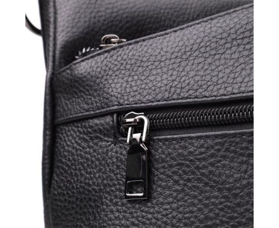 Купить Женская сумка с двумя ремешками из натуральной кожи Vintage 23053 Черный, фото , изображение 6, характеристики, отзывы