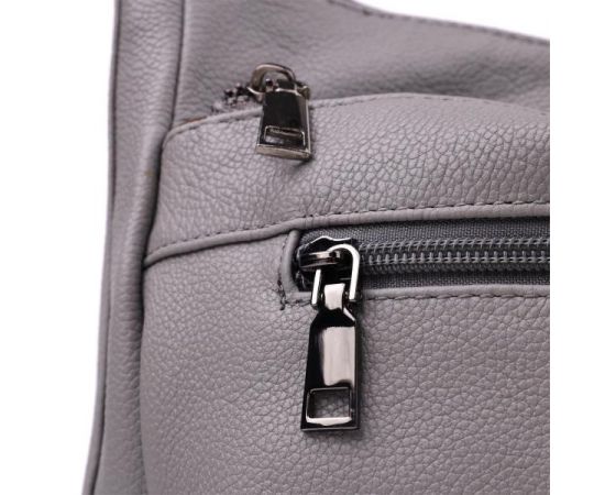 Купить Женская сумка с двумя ремешками из натуральной кожи Vintage 23054 Серый, фото , изображение 5, характеристики, отзывы