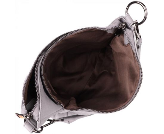 Купить Женская сумка с двумя ремешками из натуральной кожи Vintage 23054 Серый, фото , изображение 8, характеристики, отзывы