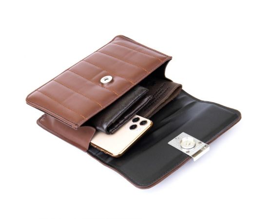 Купить Горизонтальная сумка из кожзаменителя Vintage sale_14907 Коричневая, фото , изображение 3, характеристики, отзывы