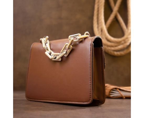 Купить Горизонтальная сумка из кожзаменителя Vintage sale_14907 Коричневая, фото , изображение 5, характеристики, отзывы