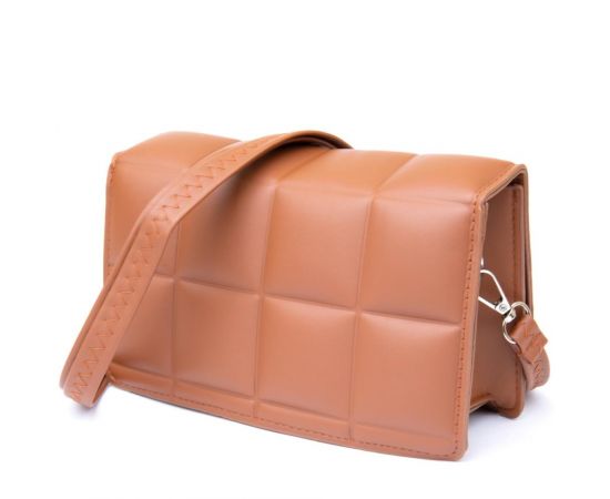 Придбати Горизонтальная мягкая сумка из кожзаменителя Vintage sale_14909 Коричневая, image , зображення 2, характеристики, відгуки