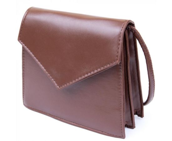 Купить Горизонтальная сумка угловидная из кожзаменителя Vintage sale_14933 Коричневая, фото , характеристики, отзывы