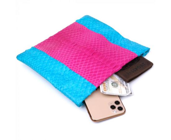 Купить Яркий женский клатч Snake Leather sale_14993 Розовый, фото , изображение 3, характеристики, отзывы