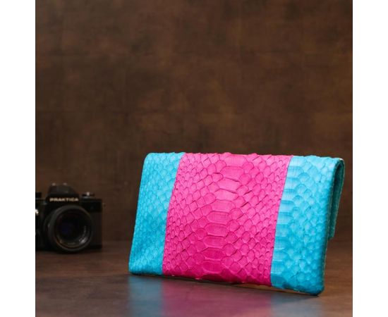 Купить Яркий женский клатч Snake Leather sale_14993 Розовый, фото , изображение 5, характеристики, отзывы