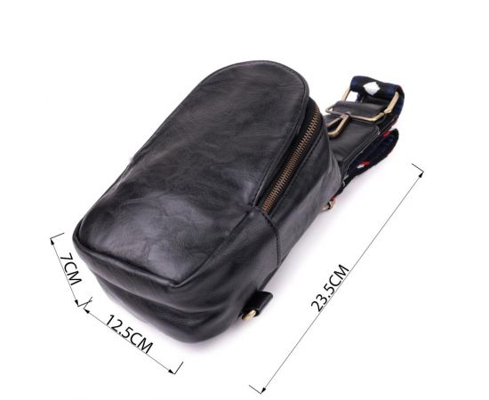 Придбати Женская слинг сумка через плечо из экокожи Vintage sale_15117 Черный, image , зображення 3, характеристики, відгуки