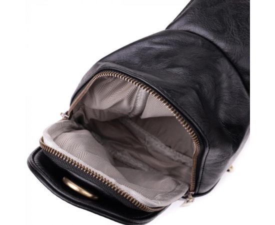 Придбати Женская слинг сумка через плечо из экокожи Vintage sale_15117 Черный, image , зображення 7, характеристики, відгуки