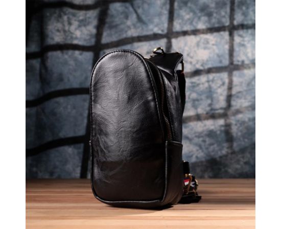 Придбати Женская слинг сумка через плечо из экокожи Vintage sale_15117 Черный, image , зображення 9, характеристики, відгуки