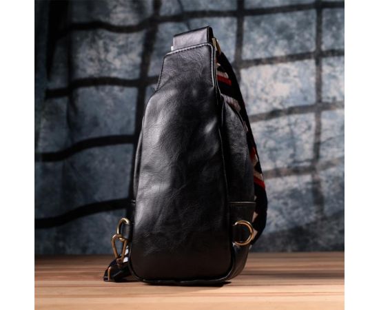 Придбати Женская слинг сумка через плечо из экокожи Vintage sale_15117 Черный, image , зображення 10, характеристики, відгуки