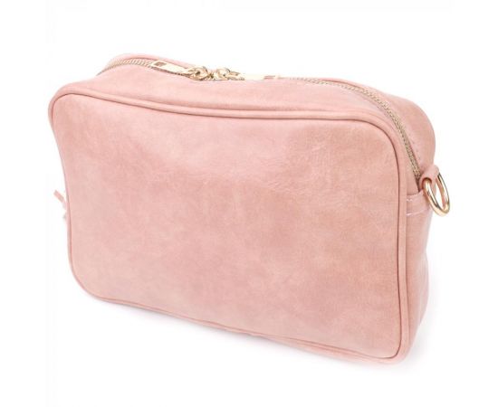 Купить Женская сумка с плюшевой вставкой на лицевой стороне из экокожи Vintage sale_15133 Розовый, фото , изображение 2, характеристики, отзывы
