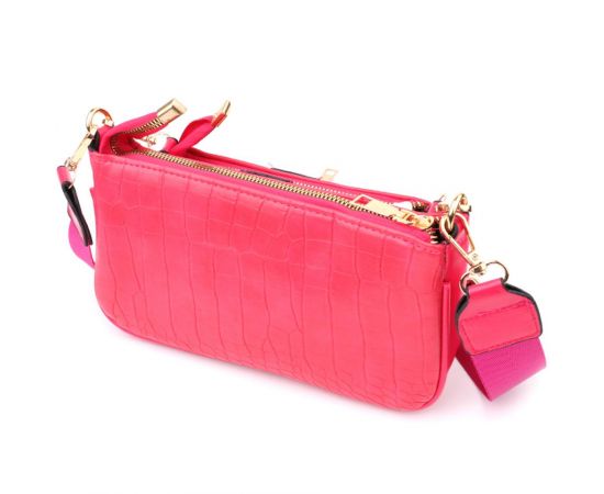 Купить Женский удобный двойной клатч из экокожи Vintage sale_15136 Розовый, фото , изображение 2, характеристики, отзывы