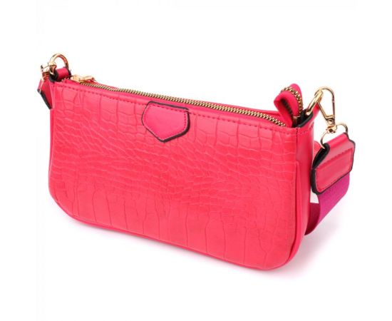 Купить Женский удобный двойной клатч из экокожи Vintage sale_15136 Розовый, фото , изображение 4, характеристики, отзывы