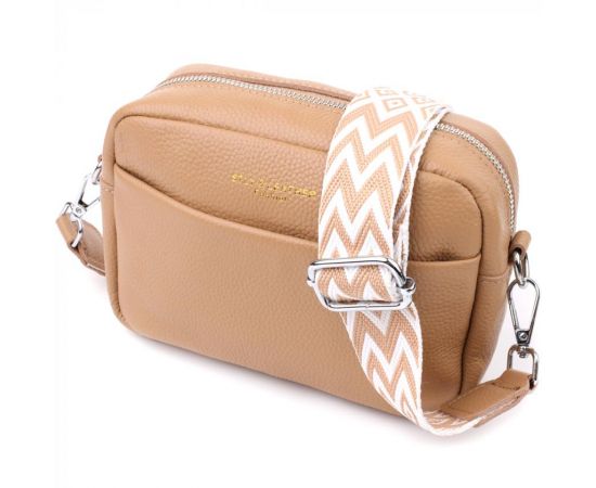 Купить Женская сумка кросс-боди из натуральной кожи Vintage sale_15139 Бежевый, фото , характеристики, отзывы