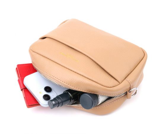 Купить Женская сумка кросс-боди из натуральной кожи Vintage sale_15139 Бежевый, фото , изображение 6, характеристики, отзывы