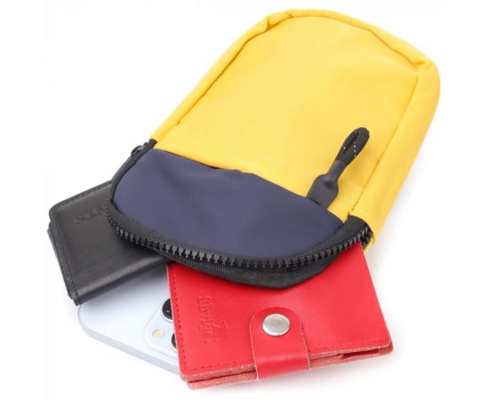 Придбати Слинг сумка для путешествий из качественного текстиля Vintage sale_15155 Желтый, image , зображення 6, характеристики, відгуки