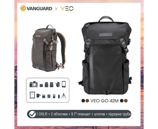 Купить Рюкзак Vanguard VEO GO 42M Black (VEO GO 42M BK), фото , изображение 6, характеристики, отзывы