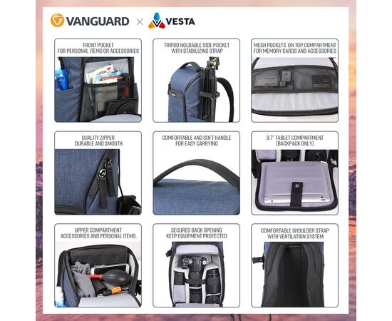 Купить Рюкзак Vanguard Vesta Aspire 41 Navy (Vesta Aspire 41 NV), фото , изображение 8, характеристики, отзывы