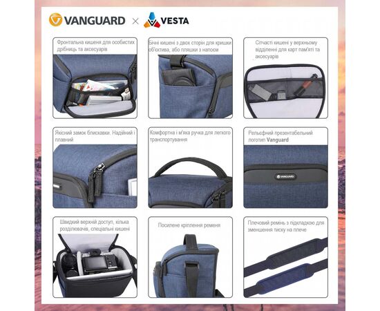 Купить Сумка Vanguard Vesta Aspire 25 Navy (Vesta Aspire 25 NV), фото , изображение 9, характеристики, отзывы