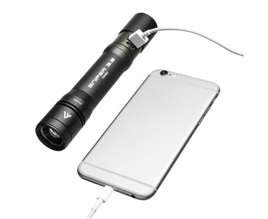 Придбати Ліхтар тактичний Mactronic Sniper 3.3 (1000 Lm) Focus Powerbank USB Rechargeable (THH0063), image , зображення 6, характеристики, відгуки