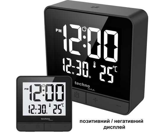 Купить Годинник настільний Technoline WT375 Black (WT375), фото , характеристики, отзывы