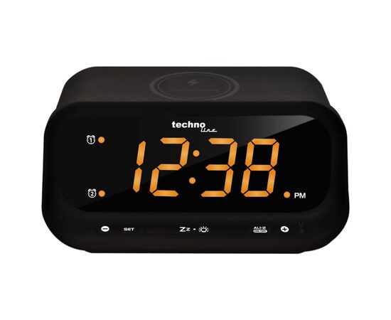 Купить Годинник настільний Technoline WT477 Wireless Mobile Charging Black (WT477), фото , изображение 2, характеристики, отзывы