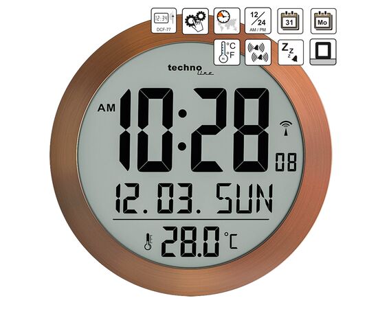 Придбати Годинник настінний Technoline WS8038 Cooper (WS8038), image , зображення 2, характеристики, відгуки