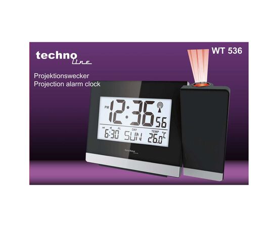 Купить Годинник проекційний Technoline WT536 Black (WT536), фото , изображение 5, характеристики, отзывы