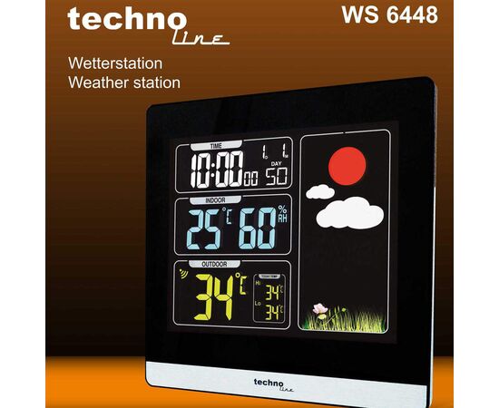 Придбати Метеостанція Technoline WS6448 Black (WS6448), image , зображення 7, характеристики, відгуки