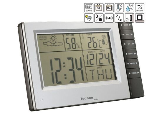 Придбати Метеостанція Technoline WS9121 Silver/Grey (WS9121), image , зображення 2, характеристики, відгуки