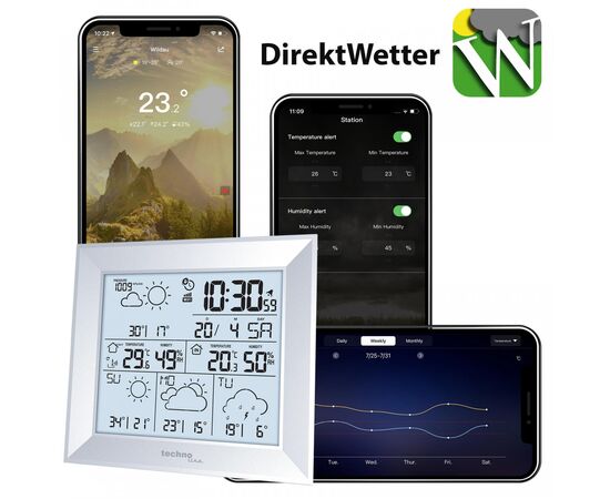 Придбати Метеостанція Technoline DirektWetter WD2000 Silver (WD2000), image , зображення 2, характеристики, відгуки