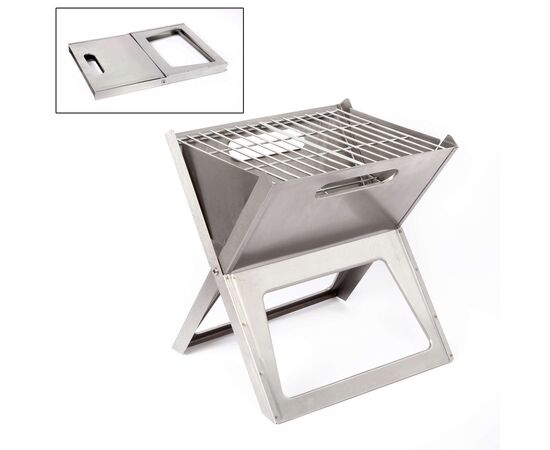 Купить Гриль вугільний Bo-Camp Notebook/Fire Basket Compact Silver (8108347), фото , характеристики, отзывы