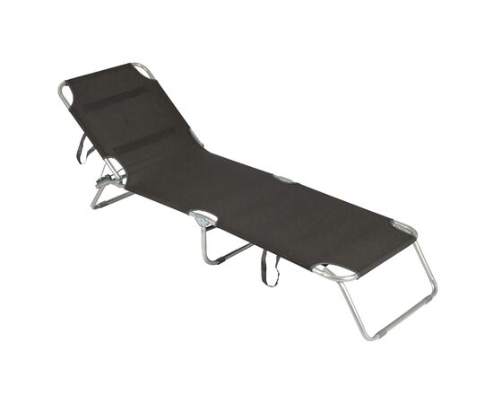 Придбати Ліжко розкладне Bo-Camp Sun Lounger 3 Positions Anthracite (1304480), image , характеристики, відгуки